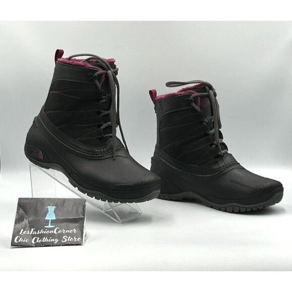 The North Face Womens Black Stormkat Cold Weather Faux Fur Lined Boots Sz 9 3009 - Picture 13 of 16